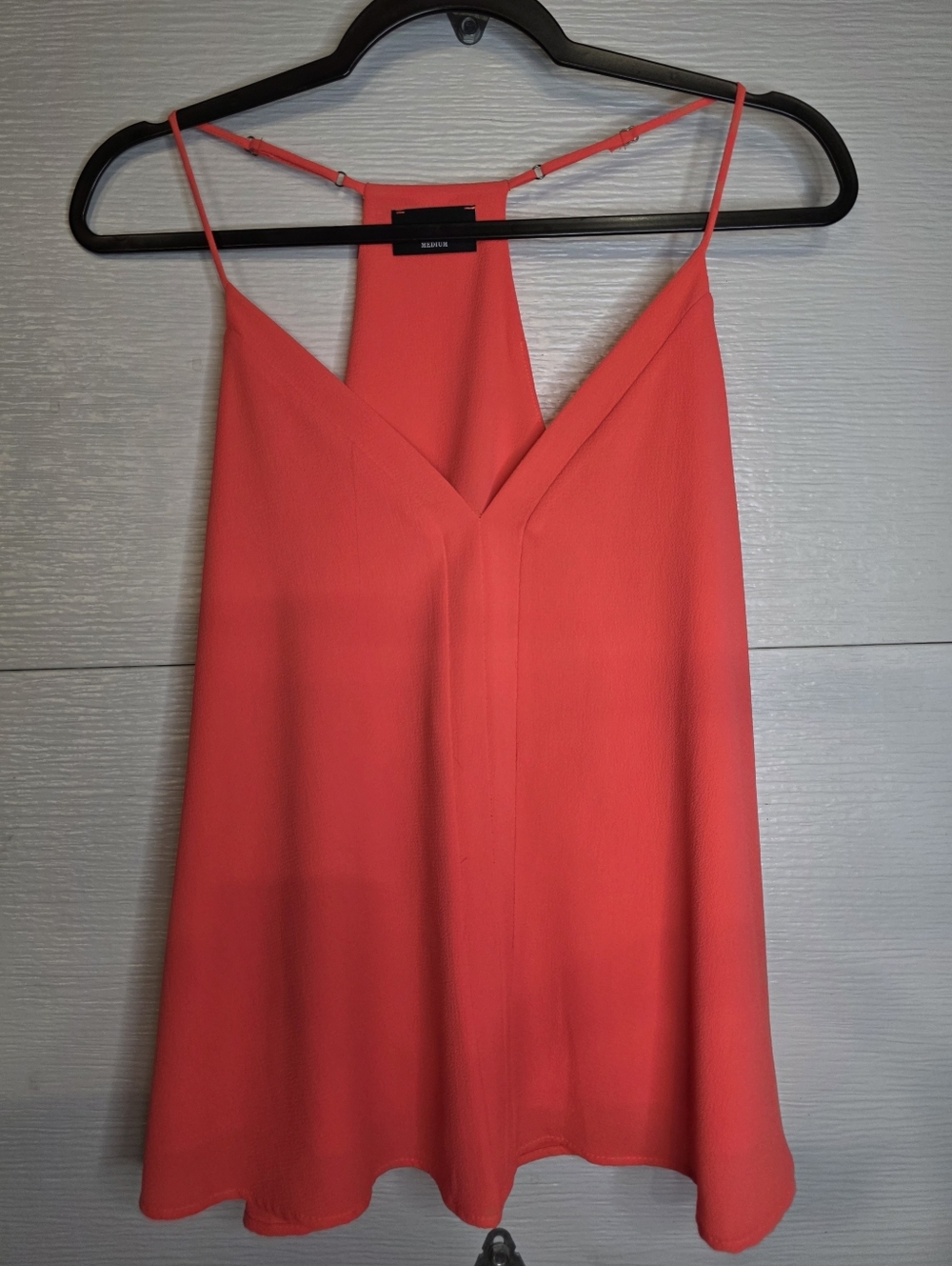 Vici Coral-Red V-Neck Spaghetti Strap Cami